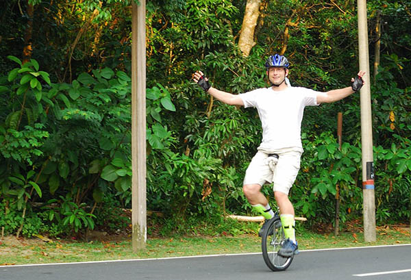 Why is riding a unicycle hard