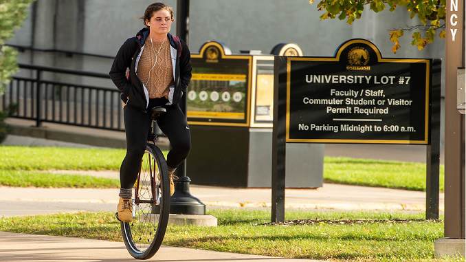 You can ride a unicycle on the road