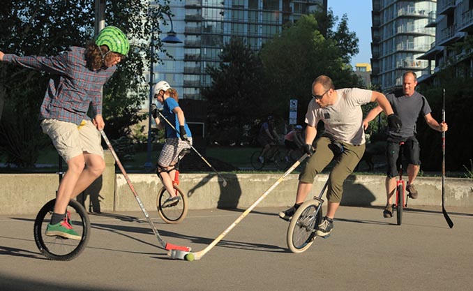 Unicycle hockey